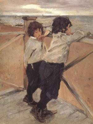Valentin Aleksandrovich Serov The Children Shasha and Iura Serov (nn02) Spain oil painting art